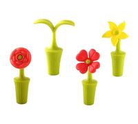 VALICLUD Tappi Per Bottiglie Di Vino in Silicone Sigillate Set Da 4 Pezzi Forme Creative Per Bottiglie Di Vino e Cocktail Decorativi Riutilizzabili Per Feste e Conservazione