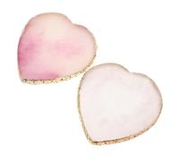 VALICLUD Tavolozza per Miscelare Nail Art in Resina a Forma di Cuore Set 2 Pezzi Bianco e Viola Piastra Espositore per Manicure e Colori Cosmetici per Salone Casa e Uso Professionale