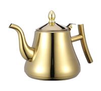 VALICLUD Teiera in Acciaio Resistente con Infusore Interno Bollitore per Tè e Infusi Manico Ergonomico Finitura Lucida Dorata per Casa e Ristorante