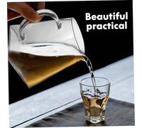 VALICLUD Teiera in Vetro Trasparente Quadrata con Manico Caraffa Capacità per Ufficio e Casa Elegante e Resistente per Tè e Infusi