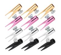 VALICLUD Temperamatite per Matite Cosmetiche 12 Pezzi in Lega di Alluminio Temperamatite Manuale per Sopracciglia Eyeliner e Labbra Fessura a U Compatto e Portatile per Artisti