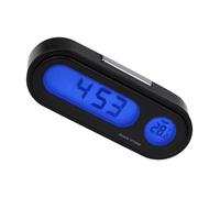 VALICLUD Termometro Digitale Auto con Orologio Elettronico da Pannello Mini Precisione Elevata Abs Resistente per Ufficio e Casa