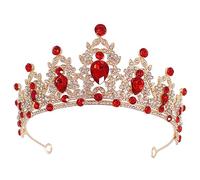 VALICLUD Tiara del matrimonio futura sposa matrimonio per la sposa matrimonio diadema di compleanno donne rosa Tiara viola Chiesa nuziale nuziale fascia per matrimoni rosso