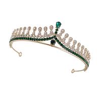 VALICLUD tiara doccia Nozze Accessori per per le donne compleanno spa gioielli per per donne corone di strass copricapo da sposa per matrimonio Lega di zinco Verde
