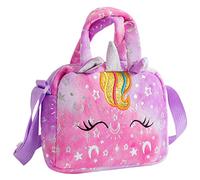 VALICLUD Unicorno a Una Mano Borsino Moneta Zaino Per Ragazze Borsa Per Borse Borsetta Unicorno Mini Borsette Piccola Borsa Per Il Pranzo Giocattoli Flanella Viola,porpora
