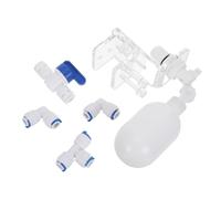 VALICLUD Valvola Galleggiante per Controllo Automatico Acqua Kit Regolabile con Connettori Valvola Sfera e Raccordi per Acquario e Impianto di Riempimento
