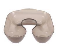 VALICLUD Vassoio per Collo per Parrucchieri in Pvc Nero, Poggiatesta per Tintura e Lavaggio Chioma Scanalature, Vaschetta per Shampoo Professionale per Uso Salone e Fai da Te