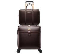Valige Borsa Trolley Da 2 Pezzi Borsa Da Viaggio Da Cabina Borsa Da Viaggio In Pelle Artificiale Con Ruote Luggage(A)