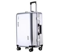 Valige Trolley Da Cabina In Alluminio Valigia Con Ricarica USB Modello Bagagli Rigidi Luggage(E,26in)