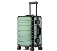 Valige Valigie Trolley Da Cabina Leggere E Silenziose, Interamente In Lega Di Alluminio E Magnesio, Con Ruote Luggage(E,24")