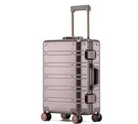 Valige Valigie Trolley Da Cabina Leggere E Silenziose, Interamente In Lega Di Alluminio E Magnesio, Con Ruote Luggage(D,20")