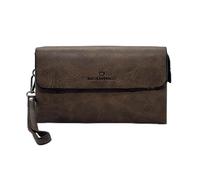 Valigeria.shop Pochette Firmato Baci e Abbracci Uomo Donna Ragazzo Slim con Cinturino Clutch da Polso Borsetta compatta in Ecopelle Chiusura a Cerniera Clutch Nero Borsello in Offerta (T. Moro)