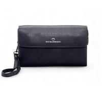 Valigeria.shop Pochette Firmato Baci e Abbracci Uomo Donna Ragazzo Slim con Cinturino Clutch da Polso Borsetta compatta in Ecopelle Chiusura a Cerniera Clutch Nero Borsello in Offerta (Nero)