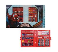 VALIGETTA 52pzz SPIDERMAN Colori tavolozza adesivi regalo bambino gioco MARVEL