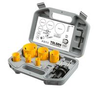 VALIGETTA 9PZ FRESE A TAZZA BI-METALLO 19,22,29,38,44,57MM TOLSEN