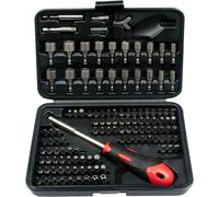 Fumasi 263102 Valigetta Assortimento, Nero/Acciaio/Rosso, 1/4", Set di 122 Pezzi