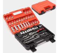 Valigetta Attrezzi 53 Pezzi Strumenti Riparazione Chiavi a Cricchetto Bricolage