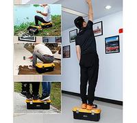 Valigetta attrezzi Casella degli attrezzi con vassoio rimovibile Piccole parti organizzatore in coperchio custodia in plastica leggera for la cancelleria hardware Cassetta degli attrezzi(14inch)