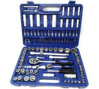 Valigetta Attrezzi da Lavoro 108 Pezzi Accessori Chiavi Bussola Portatile Blu