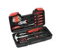 valigetta attrezzi Set di attrezzi generici for la casa da 39 pezzi in cassetta degli attrezzi con utensili manuali essenziali for le riparazioni domestiche metallo(Rot)
