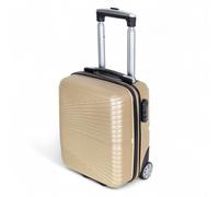 Valigetta Bagaglio a Mano 40x30x20 cm Uomo Donna Ragazzo Ragazza Bambini Rigido 2 Ruote Maniglia Telescopica Valigia Compatta Piccola da Cabina Ryanair EasyJet Multicolore Offerta Mod:1203 (Oro)