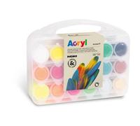 Valigetta colori acrilici Hobby Primo in conf. da 18 colori assortiti + accessori 416TB18ASP