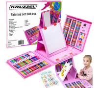 Valigetta Colori Bambini Pittore 208 Pezzi Assortiti Acquerelli Pennelli Disegn