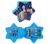 Valigetta colori per bambini, Frozen II, Disney, 26 pezzi, set da disegno, valigetta sagomata, acquerelli, pennarelli, pastelli, idea regalo