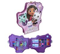 Valigetta colori per bambini Gabby's Dollhouse 36 pezzi set da disegno valigetta sagomata acquerelli pennarelli pastelli stickers idea regalo