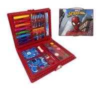 VALIGETTA COLORI PER BAMBINI SET 65 PEZZI SPIDERMAN MARVEL ARTISTI CREATIVITÀ