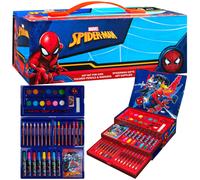 Valigetta Colori per Bambini Spiderman con Pennarelli e Matite Colorate