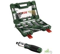 VALIGETTA CON ACCESSORI FORATURA AVVITATURA BOSCH 91PZ PUNTE BUSSOLA CACCIAVITE