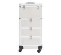 Valigetta cosmetica arrotolabile per trucchi da salone, professionale, organizer per cosmetici, trolley per trucchi, grande valigetta da parrucchiere, 107 x 34 x 27 cm, con cassetti, ruote girevoli a
