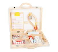 Small Foot Dental 2 in 1 Wooden Doctor's Case with Syringe Stethoscope Bit Role