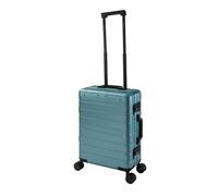 Valigetta da viaggio in alluminio al 100% con manico telescopico, TSA, 4 ruote, turchese, Handgepäck, valigetta