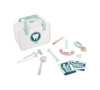 Janod - Valigetta Dentista - Giocattolo Imitazione Professione - 9 Accessori in Legno e Cartone Inclusi - Sviluppa l'Immaginazione - Certificato FSC - Vernice ad Acqua - Dai 3 Anni, J06550