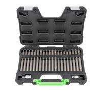 VALIGETTA DI 42 PEZZI CON INSERTI ESAGONALI, A 12 CANTI E TORX 1/2" E 3/8"