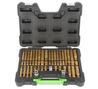 VALIGETTA DI 55 PEZZI CON INSERTI ESAGONALI, A 12 CANTI E TORX E ADATTATORI 1/2"