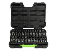 VALIGETTA DI 77 PEZZI CON BUSSOLE E INSERTI TORX/TORX PLUS