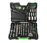 Valigetta di attrezzi da 132 pezzi con bicchieri esagonali