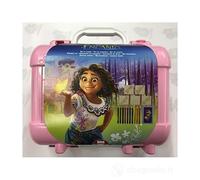 Valigetta Encanto Set 81 Pezzi Timbri Pastelli Stickers Rosa Per Bambine Disney