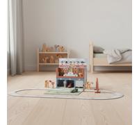 Little Dutch 2524 pista da corsa in valigetta con accessori - blu