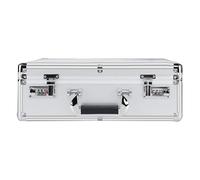 Valigetta in alluminio con serratura, valigette laterali rigide | Scatola con custodia in alluminio con design a maniglia | Custodia protettiva multifunzione per documenti, serratura di sicurezza per