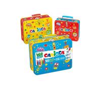 Valigetta metallo Carioca 100 pennarelli+album