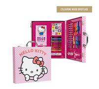 Valigetta in legno Hello Kitty Coloring Kit: Set Cancelleria Completo 55 Pezzi