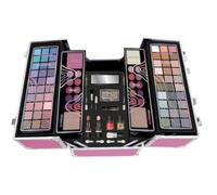 Valigetta in metallo trucco Professional Color Pink (Rosa) Include 100 pezzi. 30,40 x 23,40 x 20,60 cm