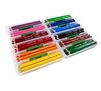 Valigetta JOLLY X-Big, 96 matite colorate in 12 colori, in pratica scatola Helkel con coperchio, scomparti per matite estraibili, matite infrangibili e resistenti ai bambini