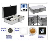 SAFE-295-Münzkoffer-Square Per Ca. 50 Lindner carree & octo Capsule Numismatiche
