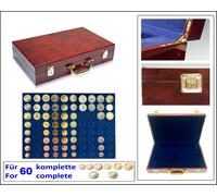 Valigetta monete Premium Radica Look 1259 Per 60x KMS 1 2 5 10 20 50 Cent 1