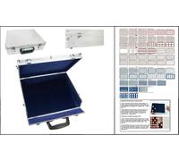 Valigetta monete Gigante Look Blu 15 Tableaux Per 525x 5 -10 DM/ Marchi DDR